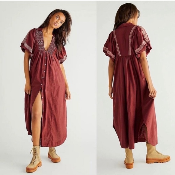 Free People Dresses & Skirts - Woman’s size xs oversized Free People Samantha Shirt dress.